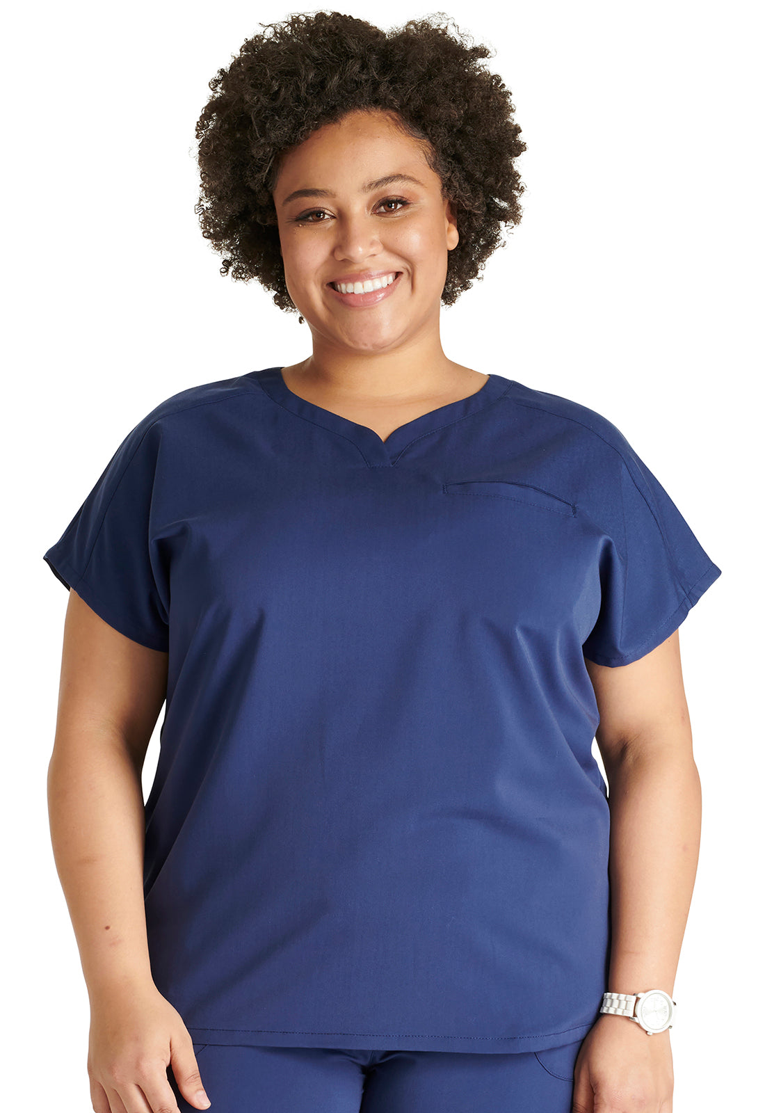 Women's V-Neck Top - Navy