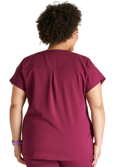 Women's V-Neck Top - Wine