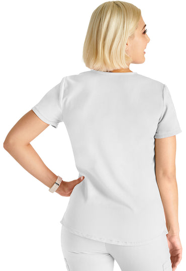 Women's V-Neck Top - White