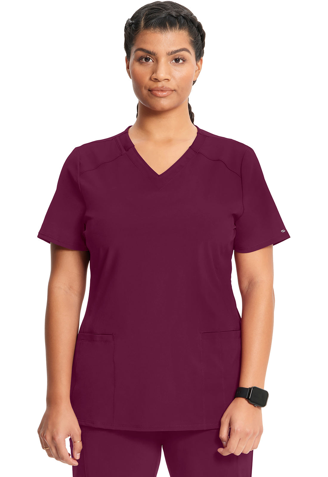 Women's V-Neck Top - Wine