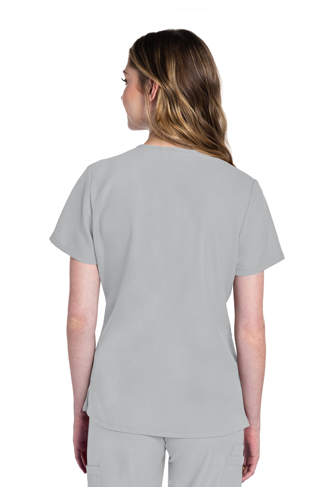 Women's V-Neck Top - Grey