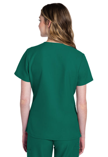 Women's V-Neck Top - Hunter Green