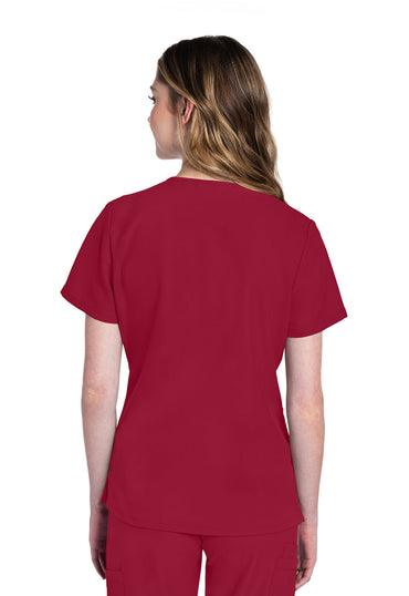Women's V-Neck Top - Red