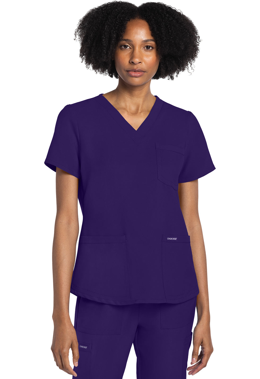 Women's V-Neck Top - Grape