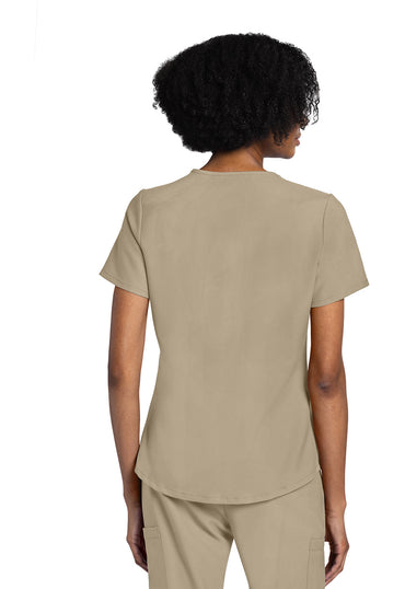 Women's V-Neck Top - Khaki