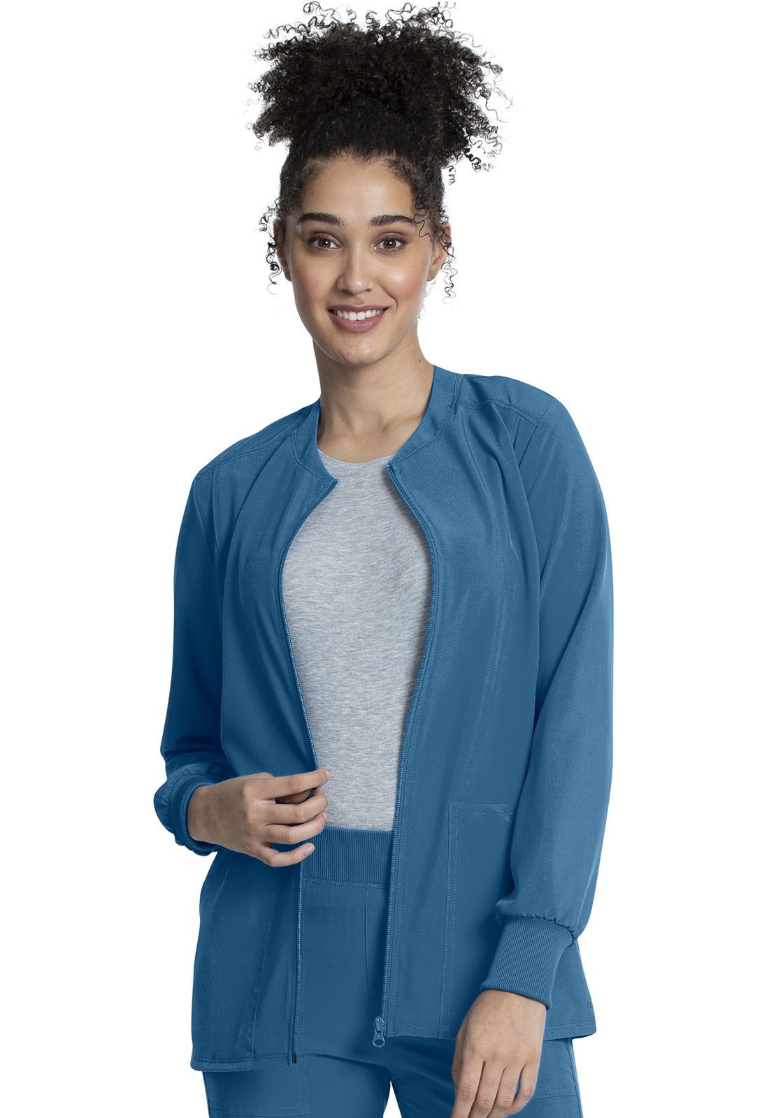 Women's Zip Front Jacket - Caribbean Blue