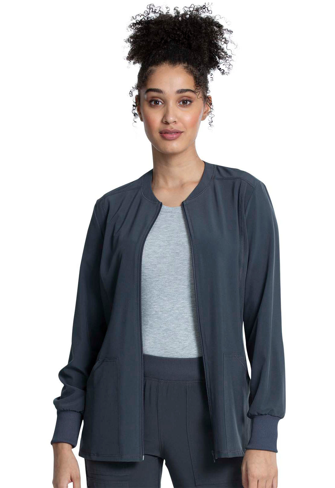 Women's Zip Front Jacket - Pewter