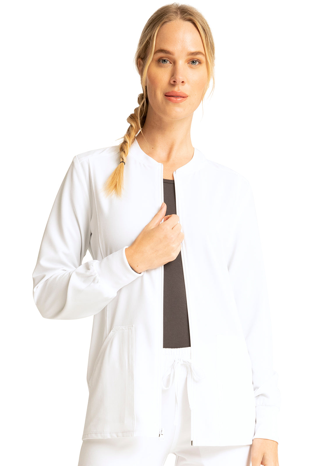 Women's Zip Front Jacket - White