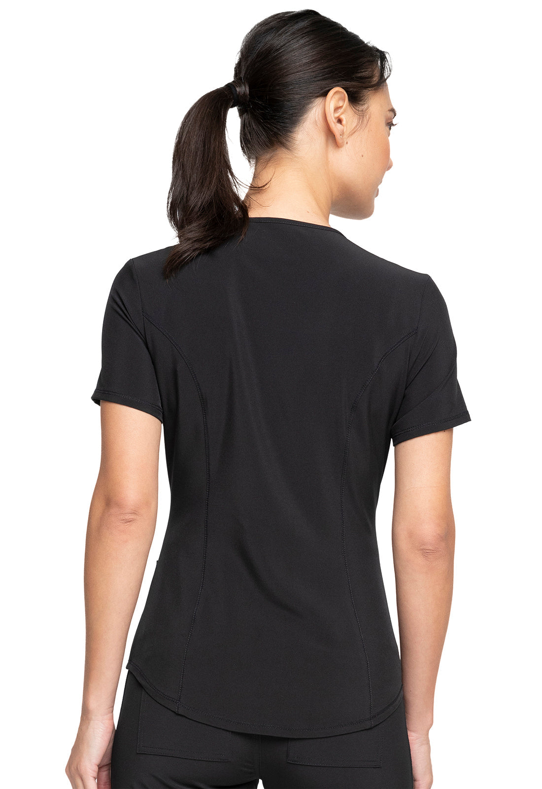 Women's Mock Wrap Top - Black