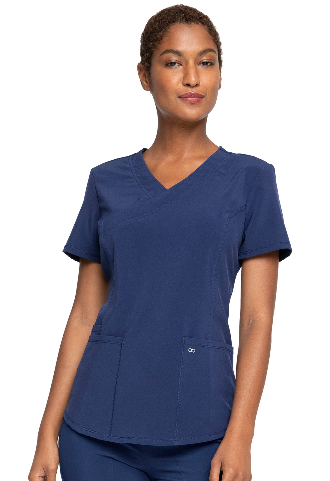 Women's Mock Wrap Top - Navy