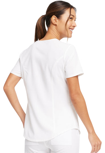 Women's Mock Wrap Top - White