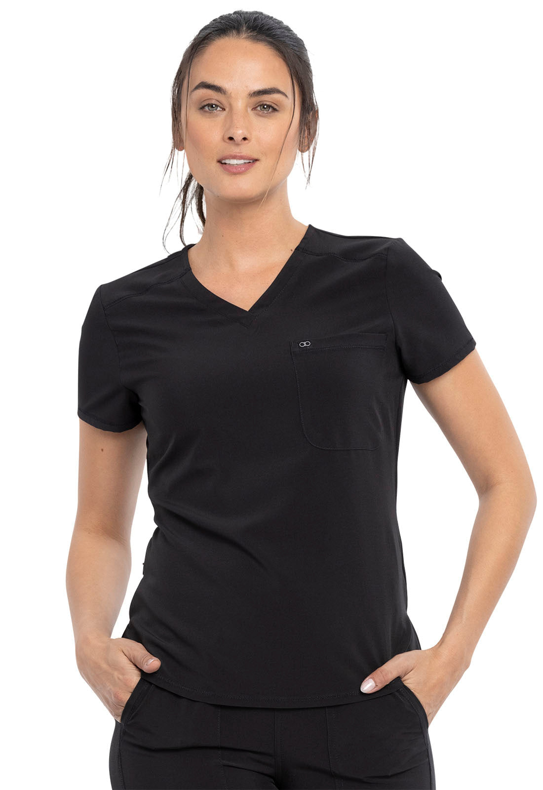 Women's Tuckable V-Neck Top - Black