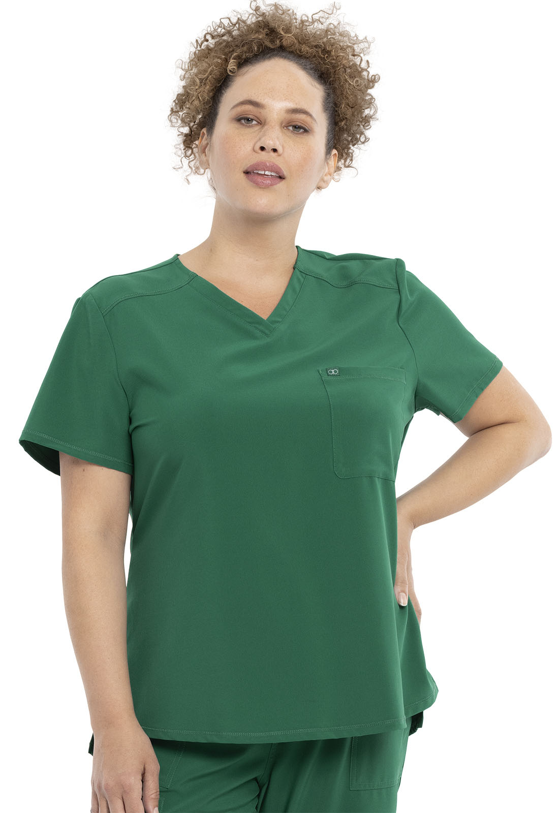 Women's Tuckable V-Neck Top - Hunter Green