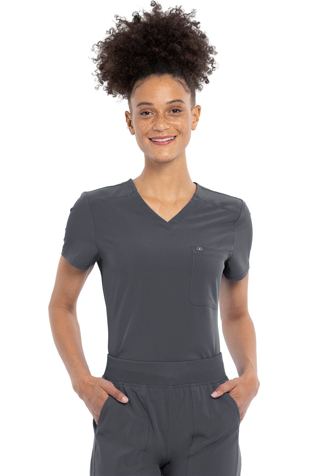 Women's Tuckable V-Neck Top - Pewter
