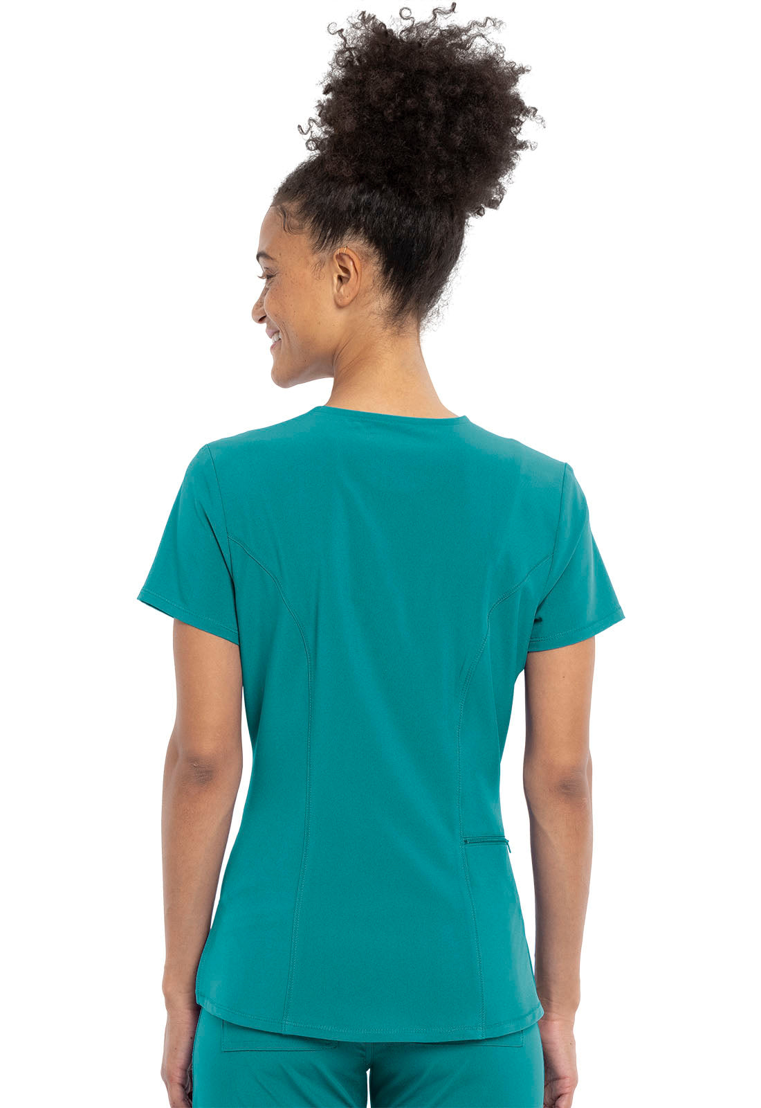 Women's Tuckable V-Neck Top - Teal Blue
