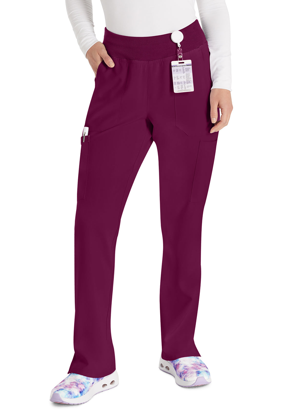 Women's Natural Rise Tapered Leg Pull-On Pant - Wine