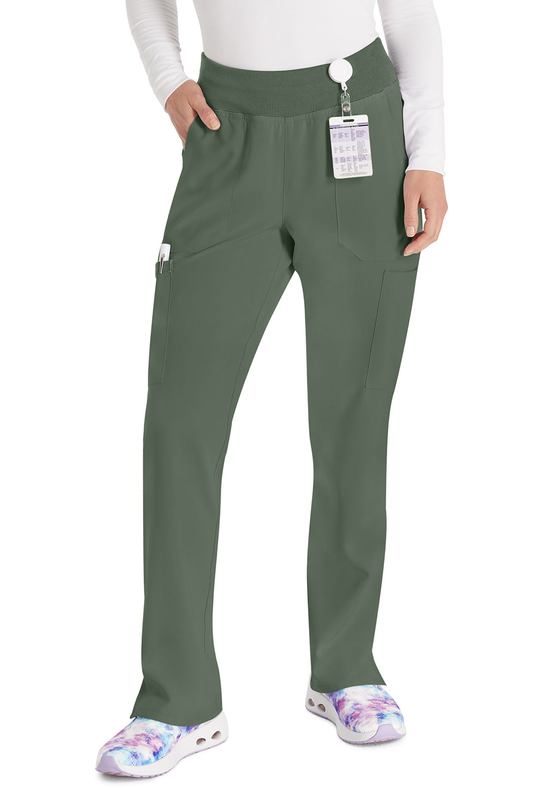 Women's Natural Rise Tapered Leg Pull-On Pant - Olive