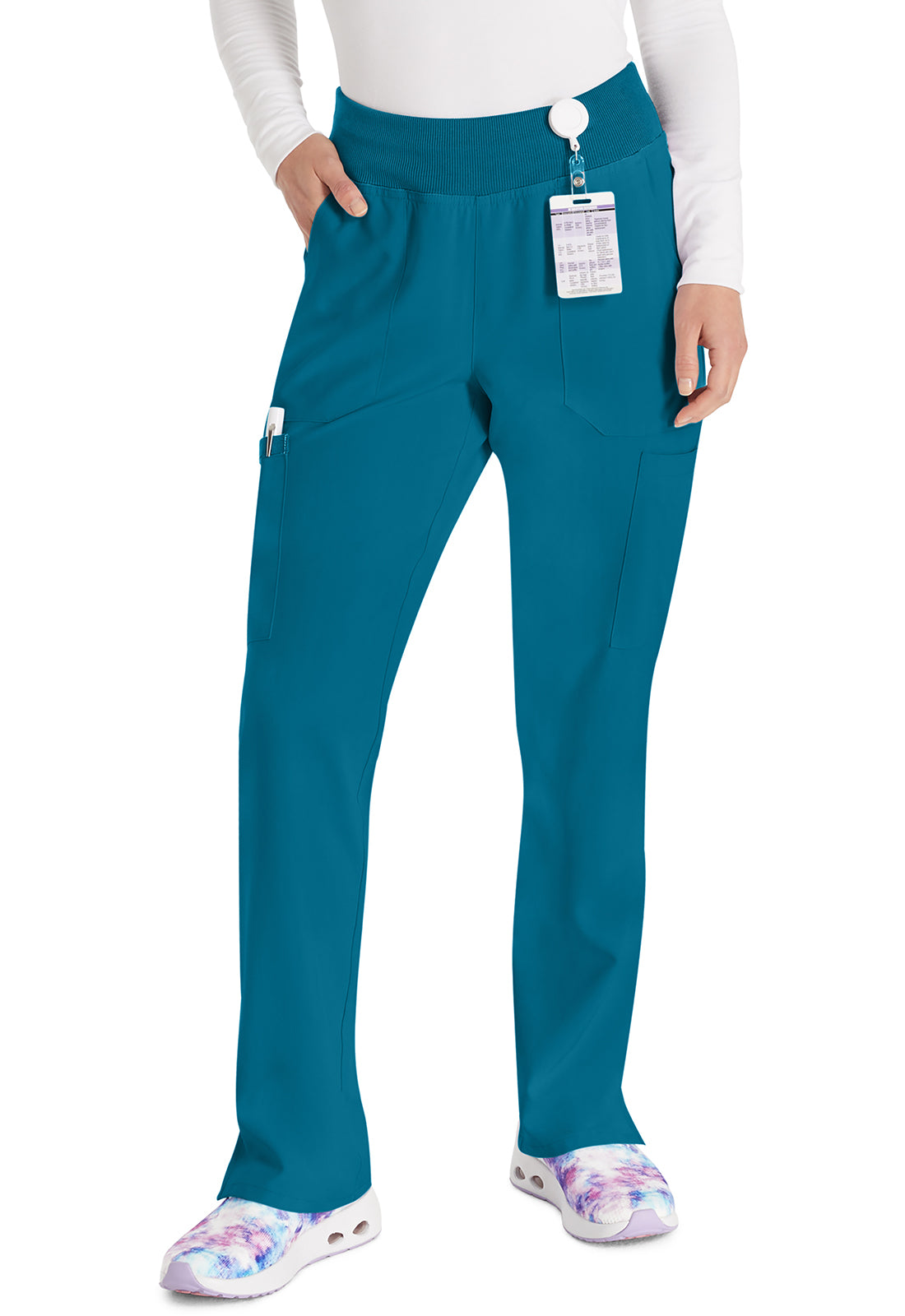 Women's Natural Rise Tapered Leg Pull-On Pant - Caribbean Blue