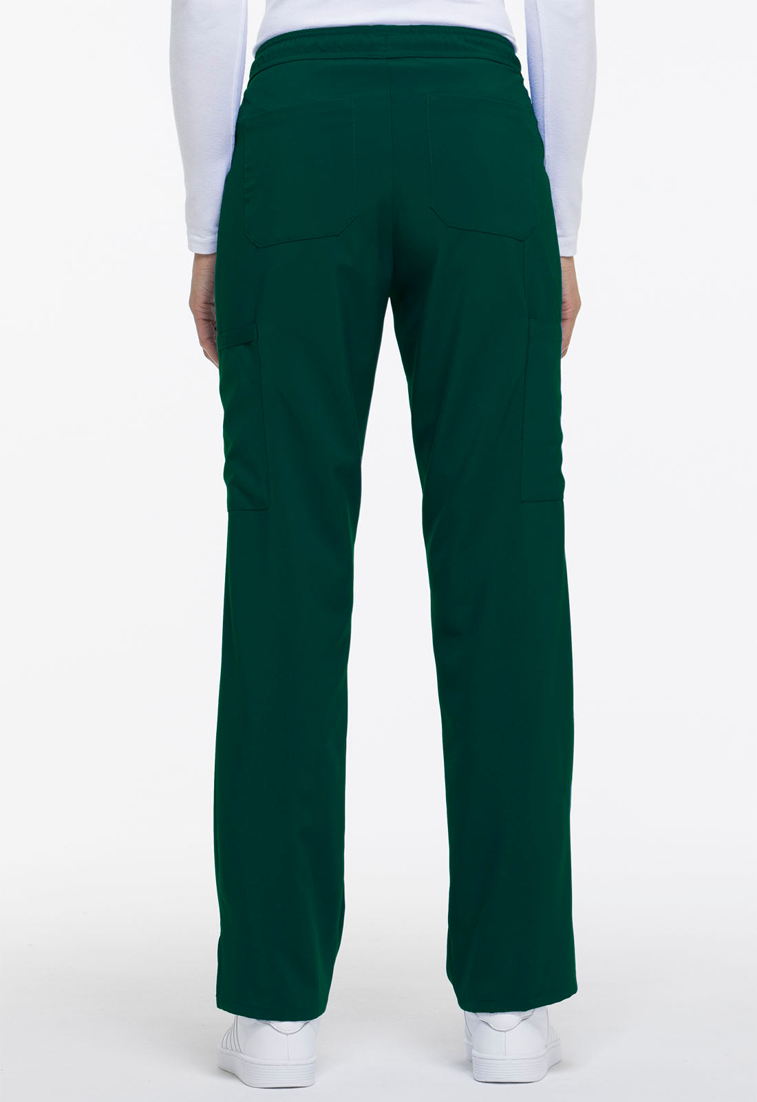 Women's Mid Rise Straight Leg Drawstring Pant - Hunter Green