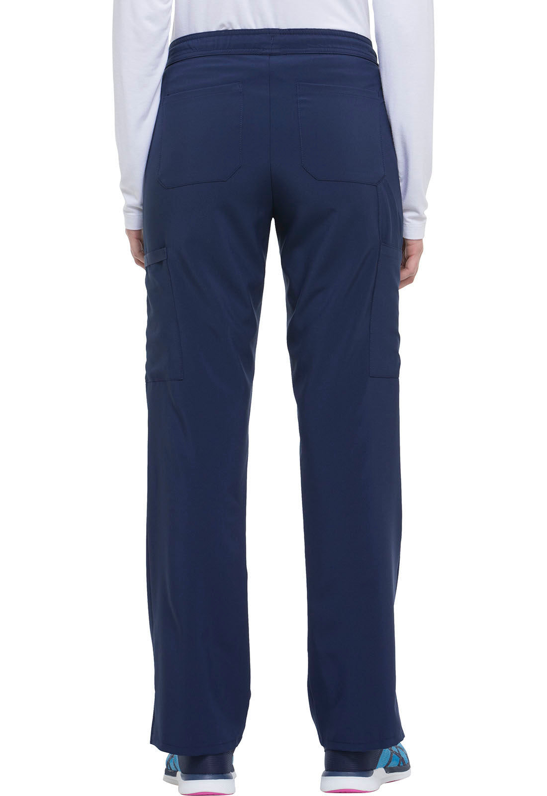 Women's Mid Rise Straight Leg Drawstring Pant - Navy