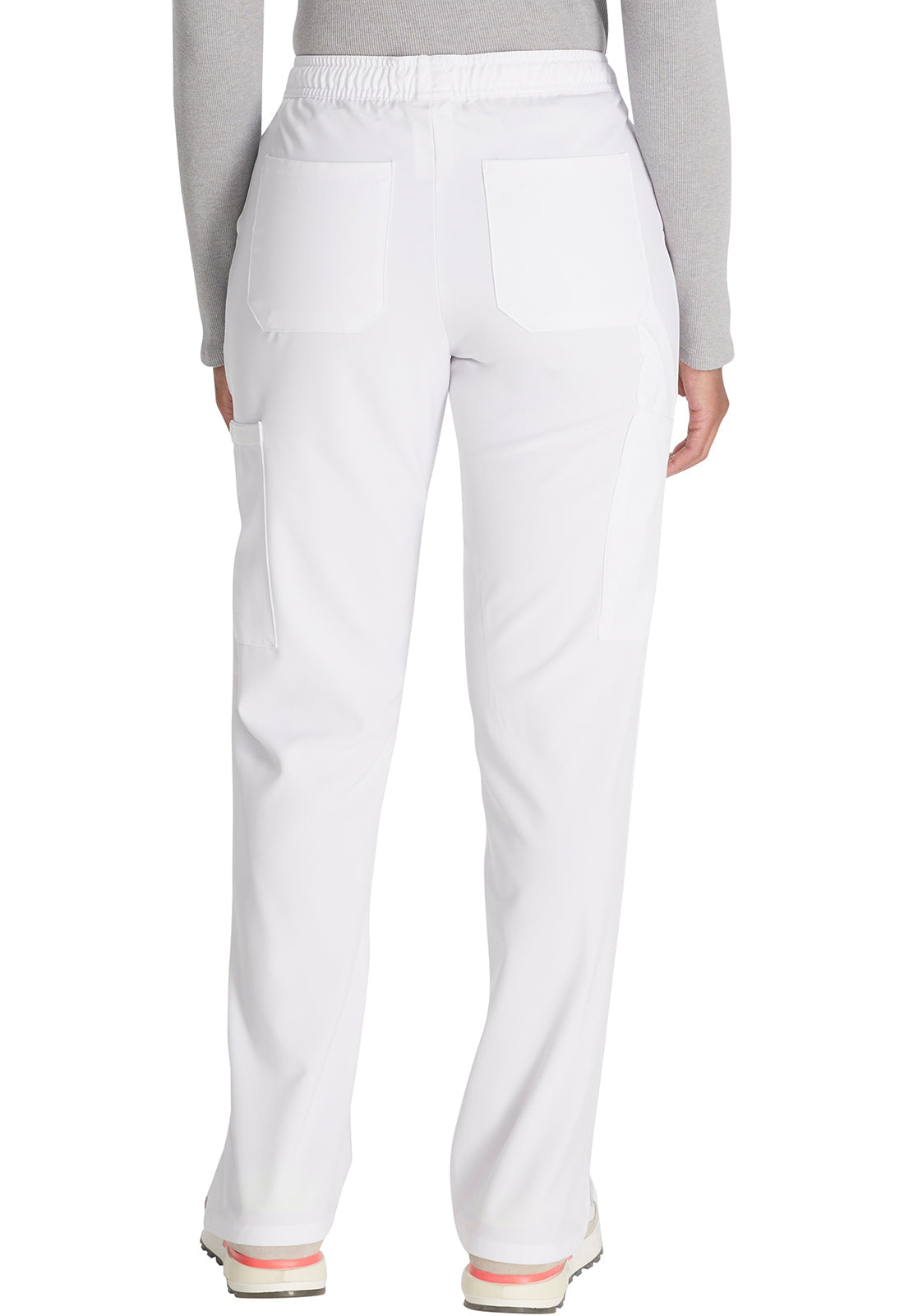 Women's Mid Rise Straight Leg Drawstring Pant - White