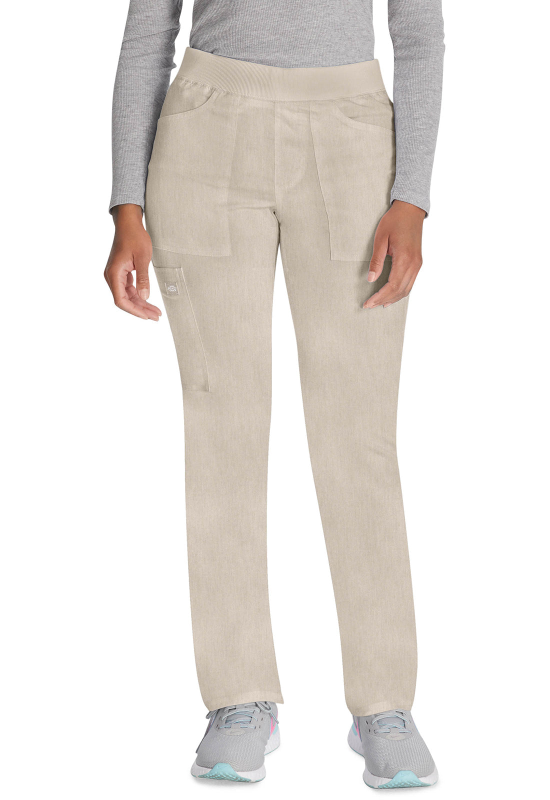 Women's Mid Rise Tapered Leg Pull-on Pant - Heather Blonde Wood
