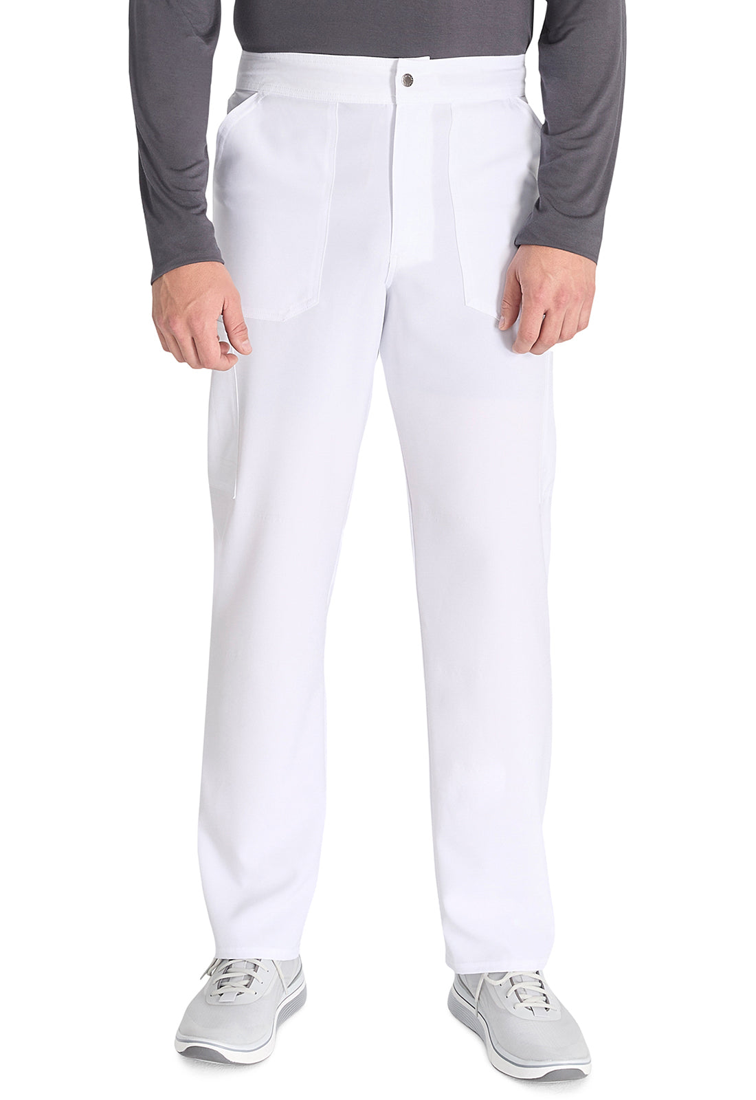 Men's Men's Mid Rise Zip Fly Straight Leg Pant - White