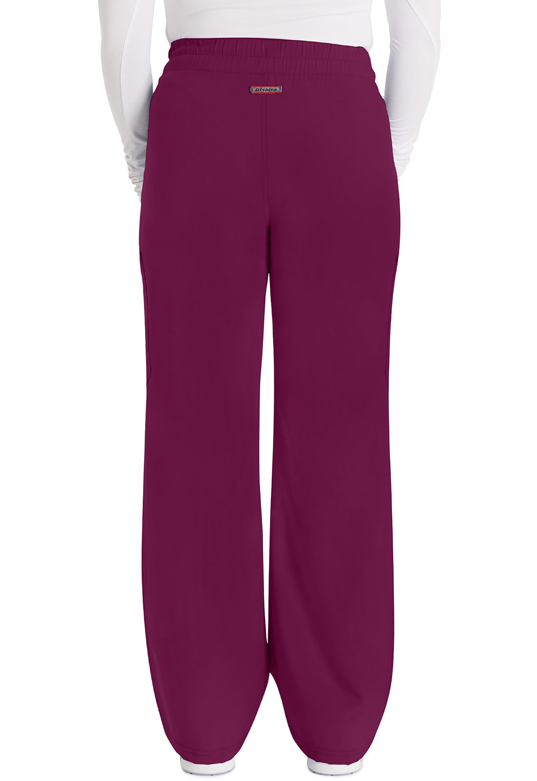 Women's Mid Rise Zip Fly Wide Leg Cargo Pant - Wine