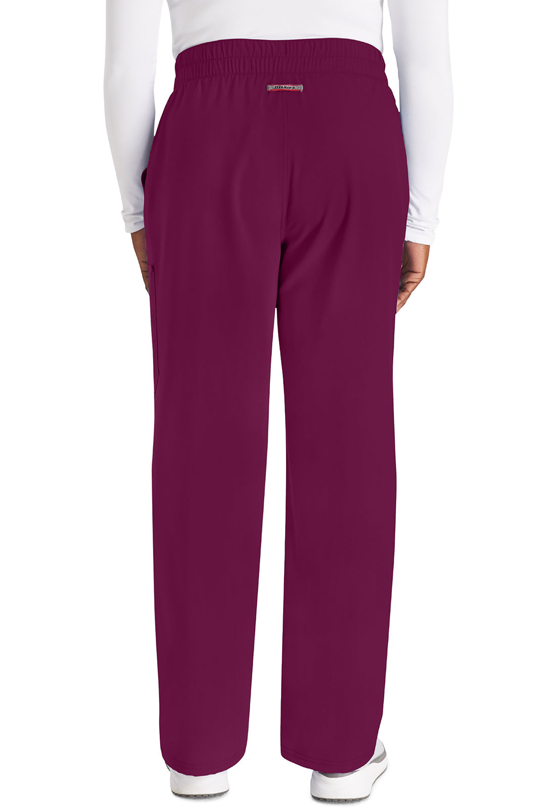 Women's Mid Rise Zip Fly Wide Leg Cargo Pant - Wine