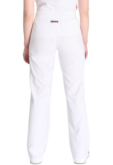 Women's Mid Rise Zip Fly Wide Leg Cargo Pant - White