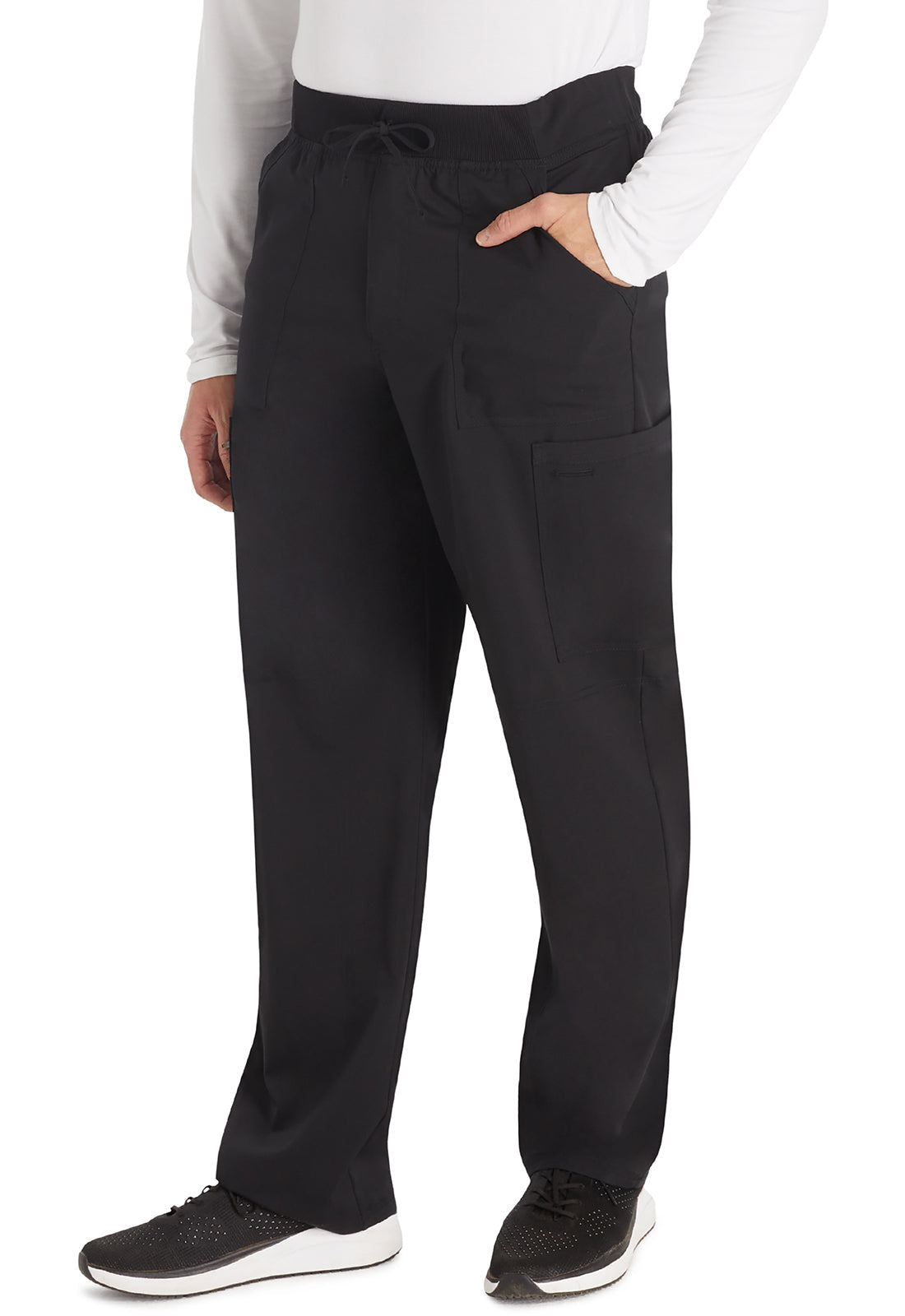 Men's Men's Mid Rise Zip Fly Straight Leg Pant - Black