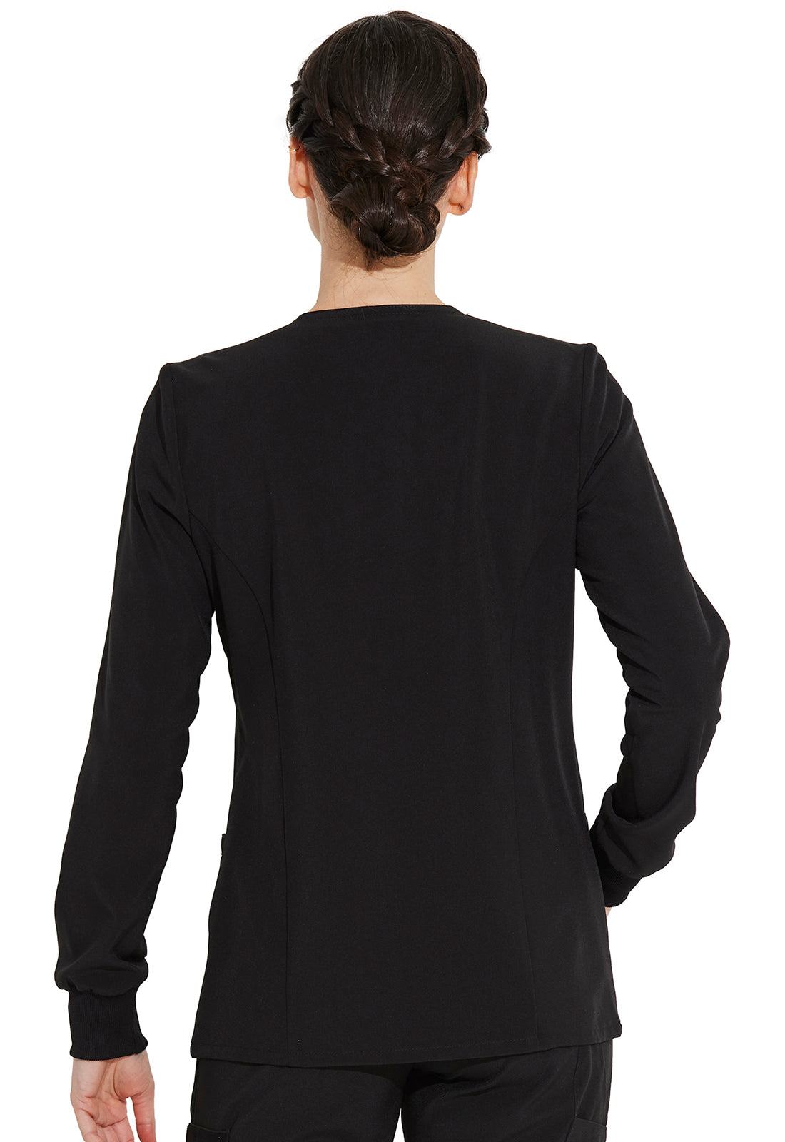 Women's Snap Front Warm-up Jacket - Black