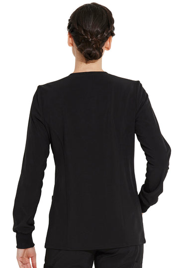 Women's Snap Front Warm-up Jacket - Black