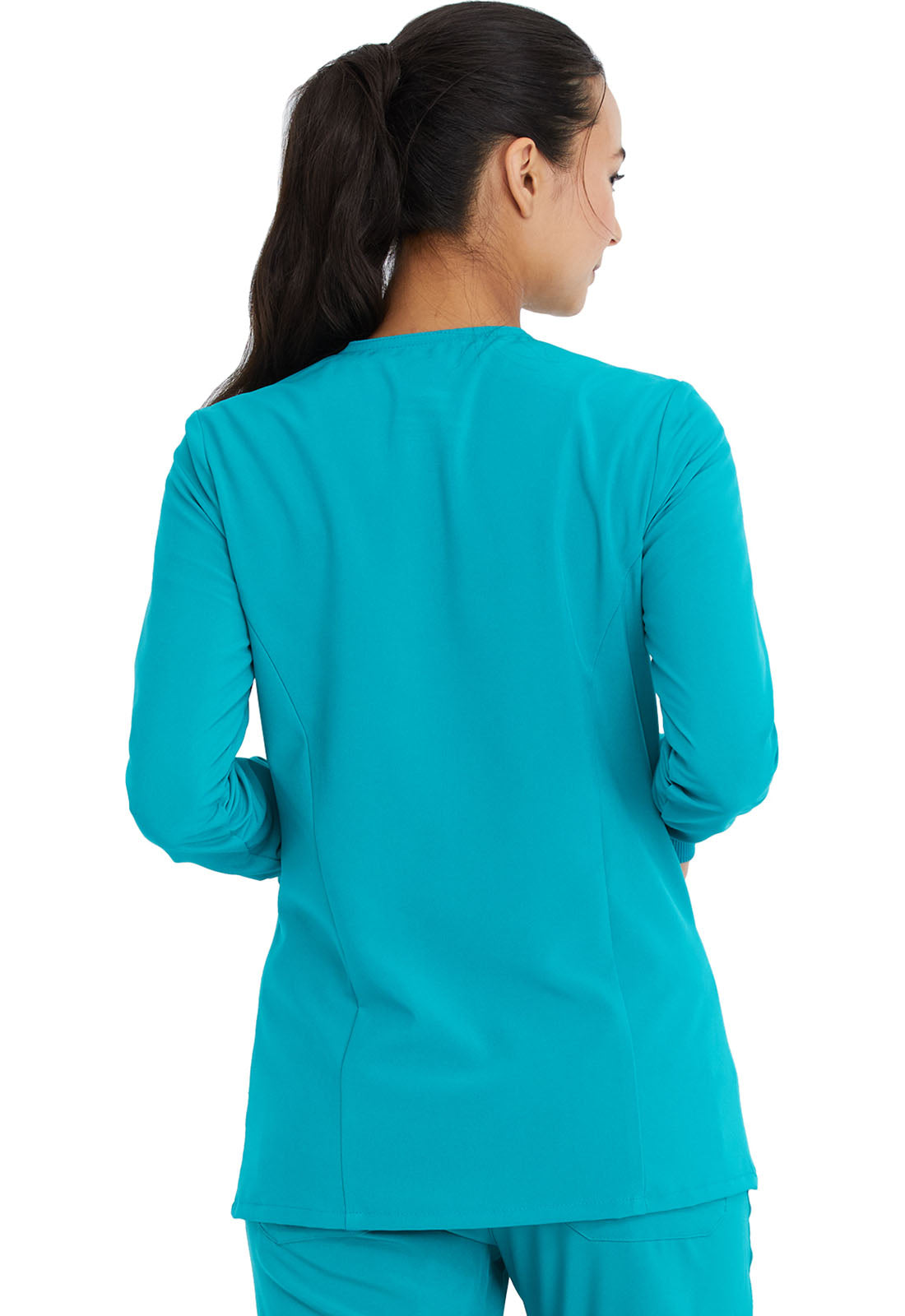 Women's Snap Front Warm-up Jacket - Teal Blue