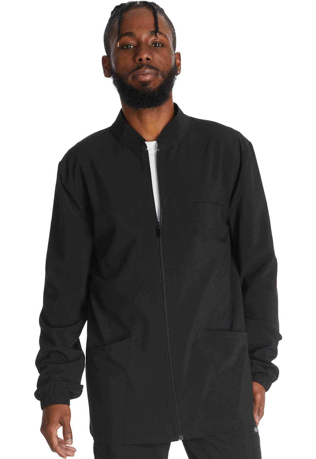 Men's Men's Zip Front Jacket - Black