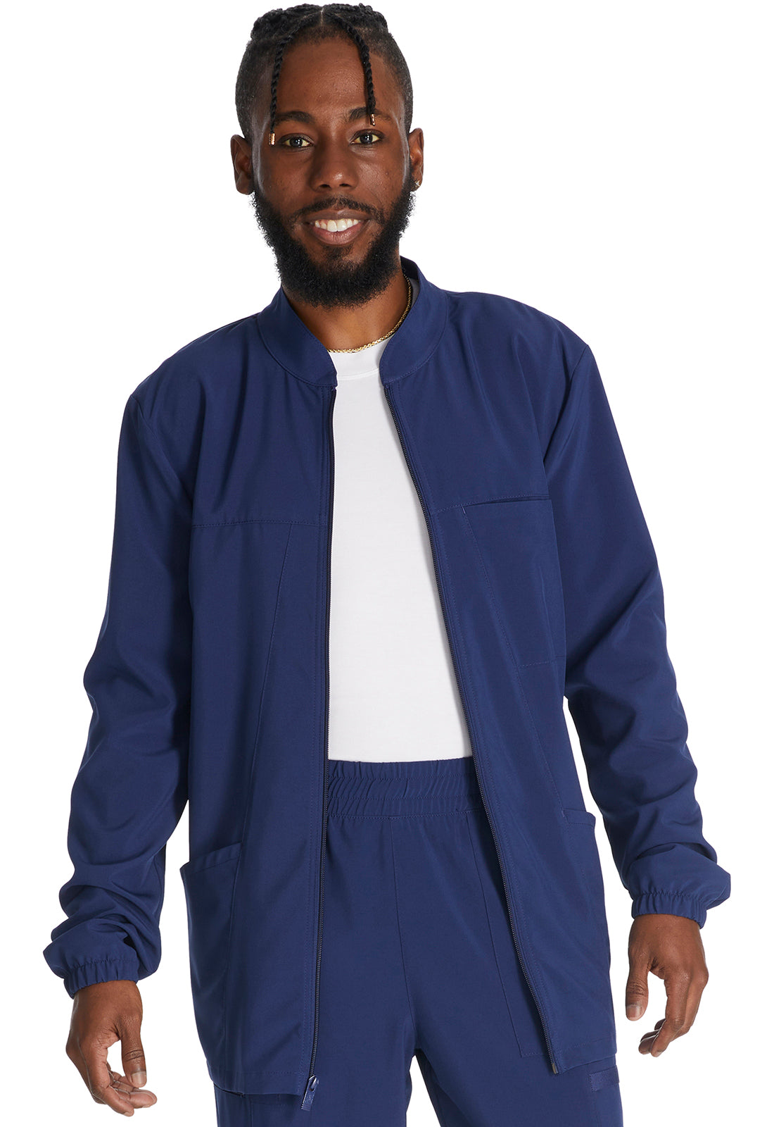 Men's Men's Zip Front Jacket - Navy