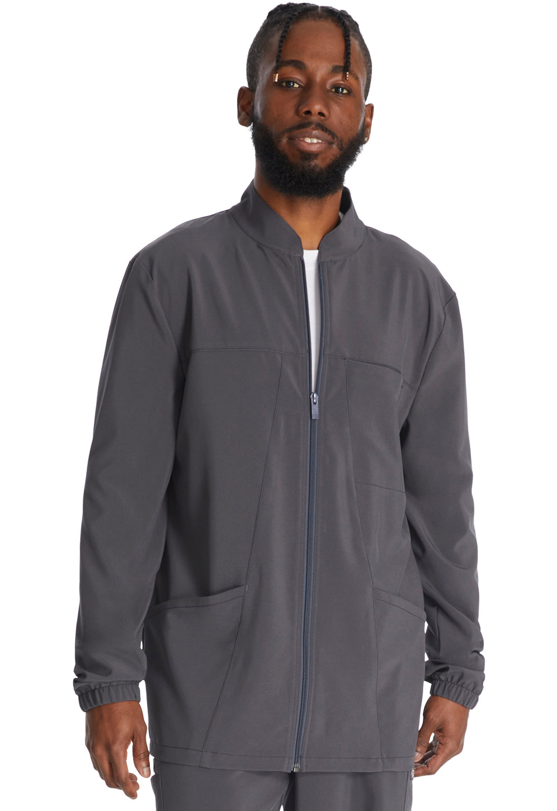 Men's Men's Zip Front Jacket - Pewter