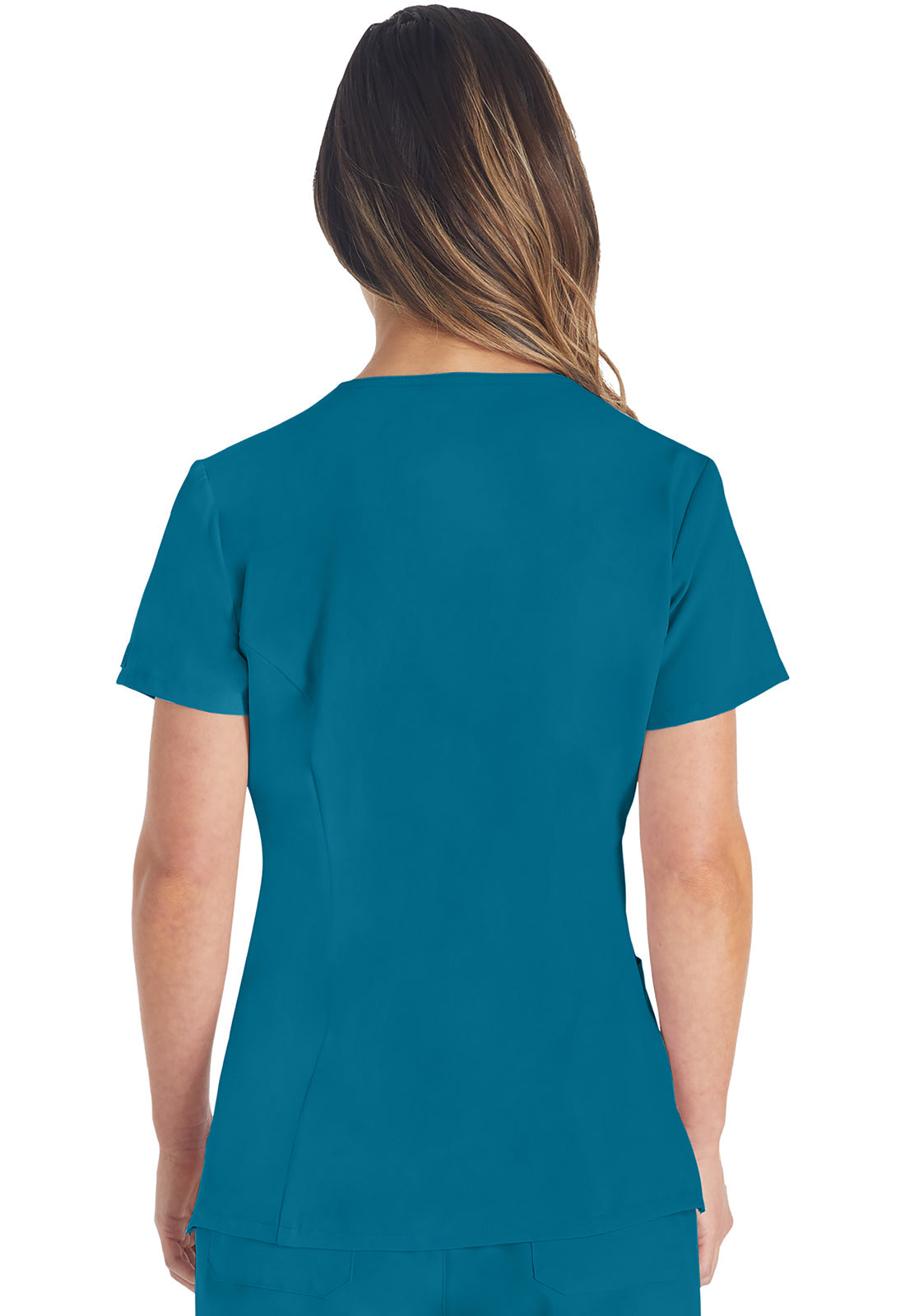 Women's V-Neck Top - Caribbean Blue