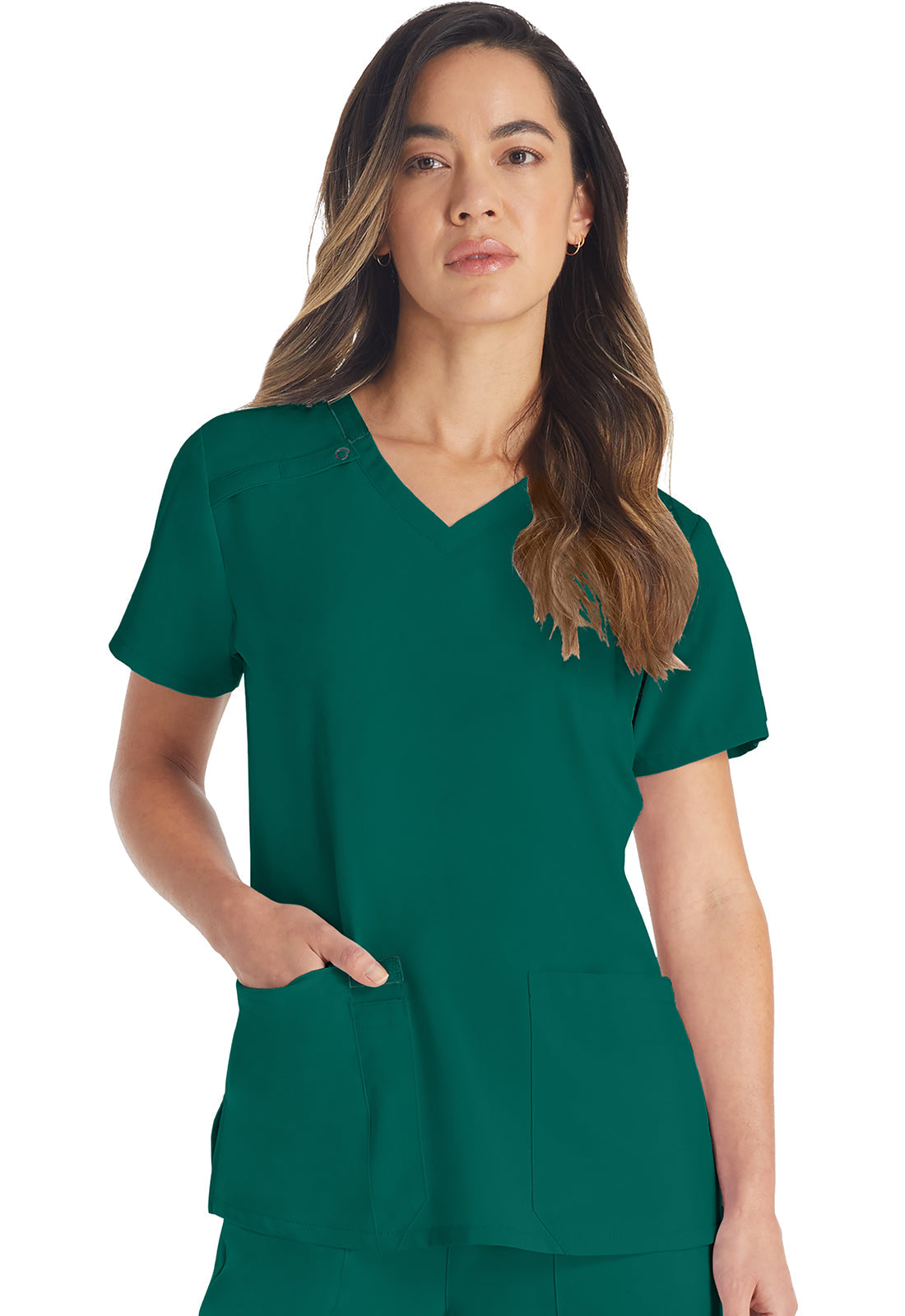 Women's V-Neck Top - Hunter Green