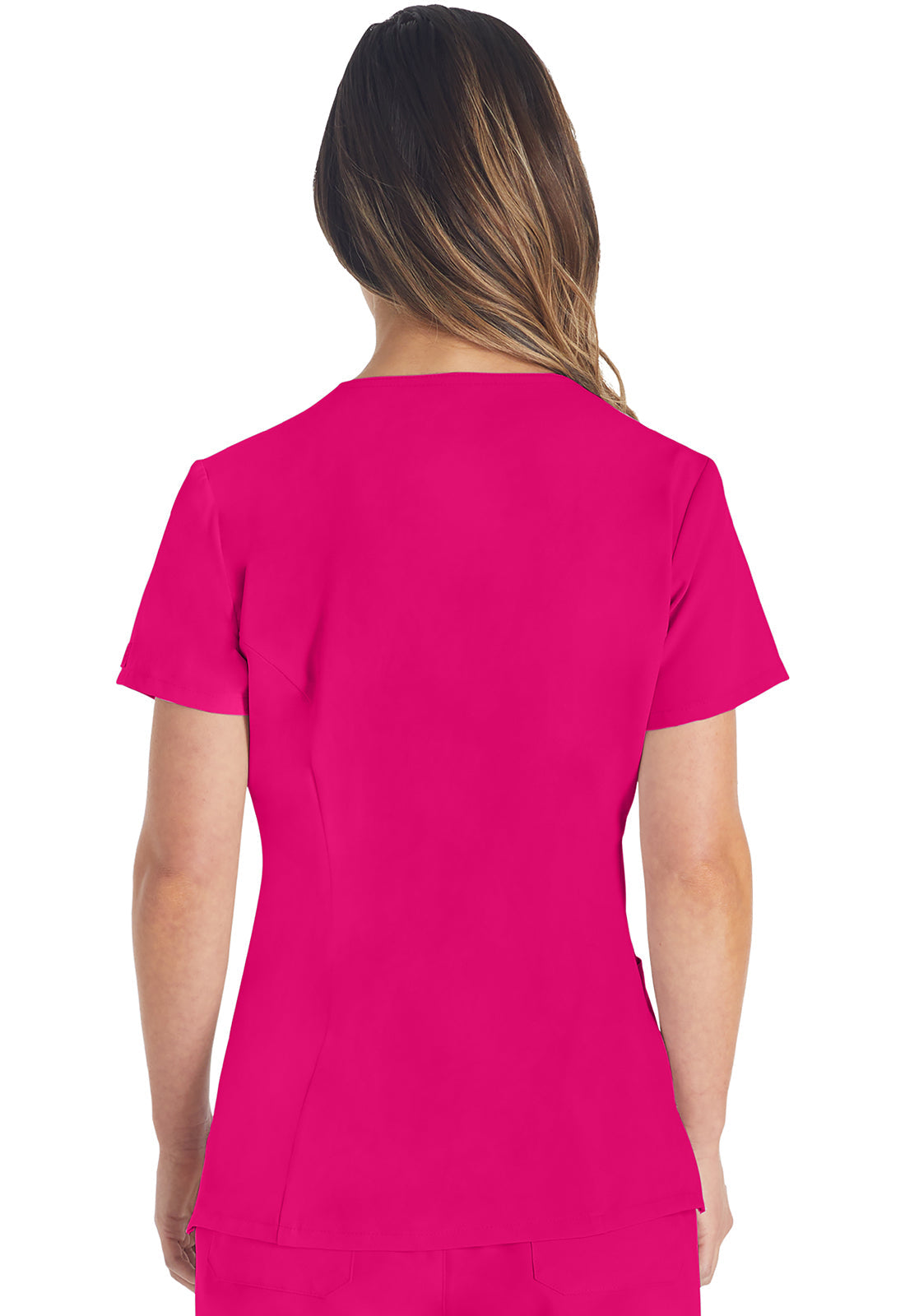 Women's V-Neck Top - Hot Pink