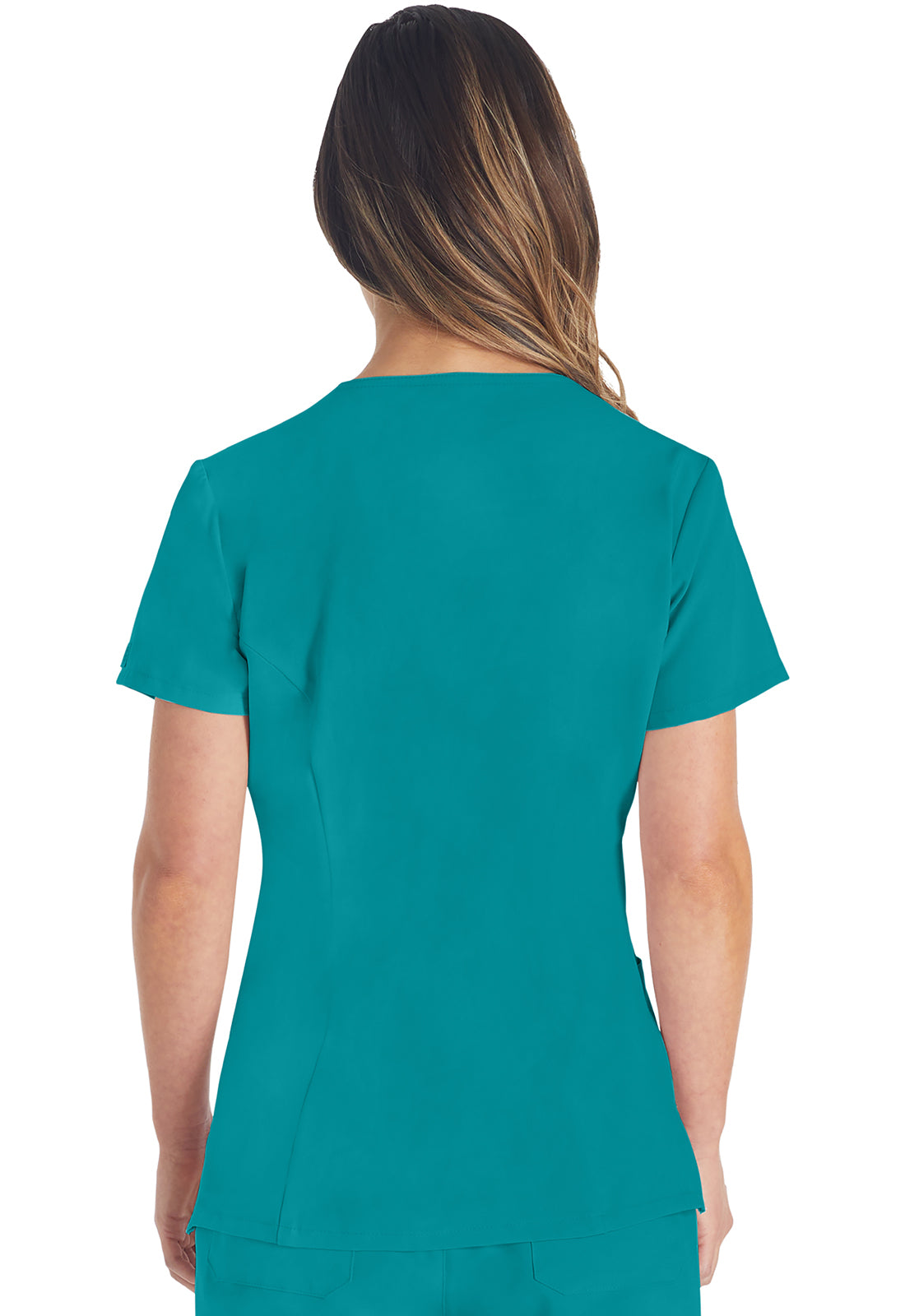 Women's V-Neck Top - Teal Blue