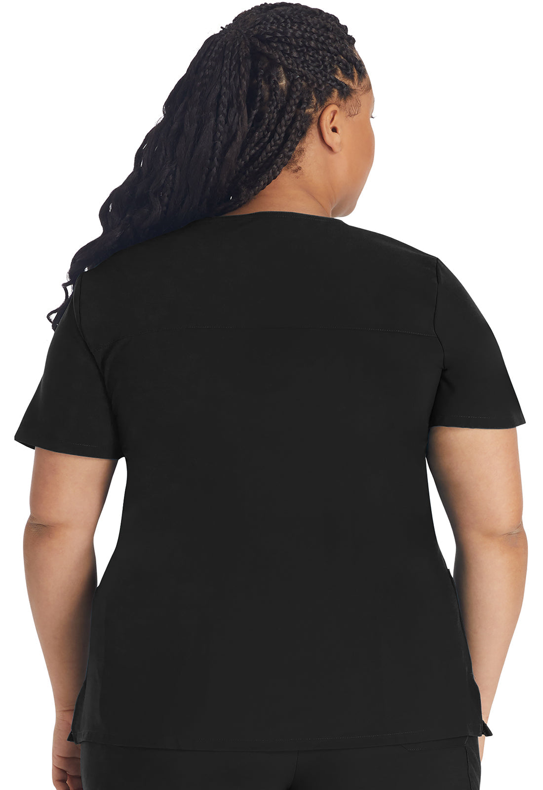 Women's Mock Wrap Top - Black