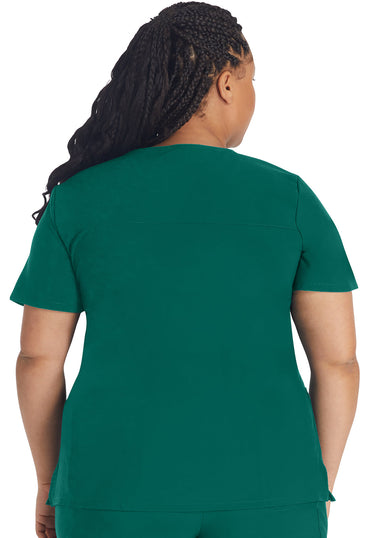 Women's Mock Wrap Top - Hunter Green