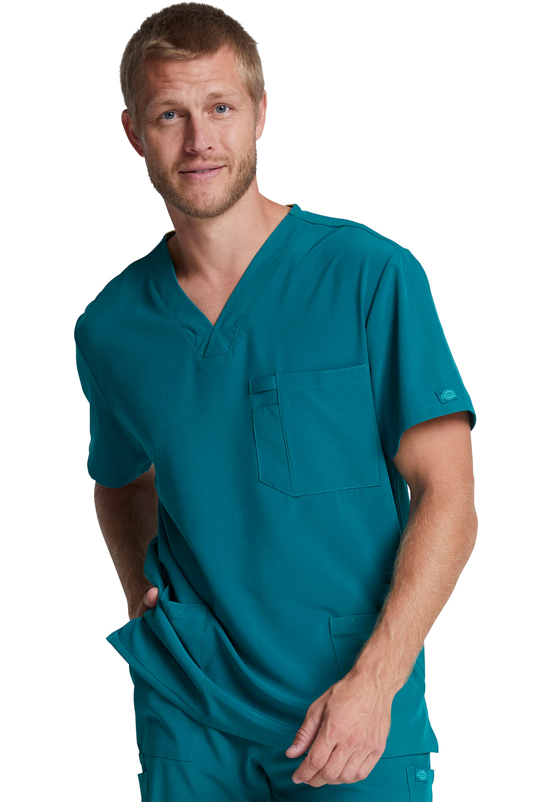 Men's Men's Tuckable V-Neck Top - Caribbean Blue