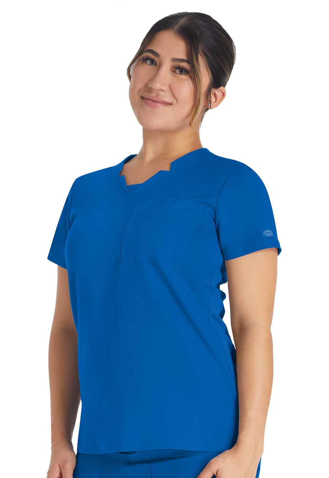 Women's Notched V-Neck Top - Royal
