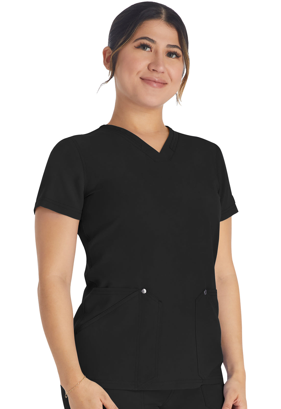 Women's V-Neck Top - Black