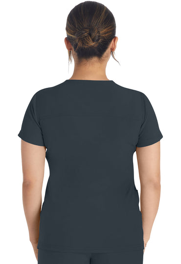 Women's V-Neck Top - Pewter