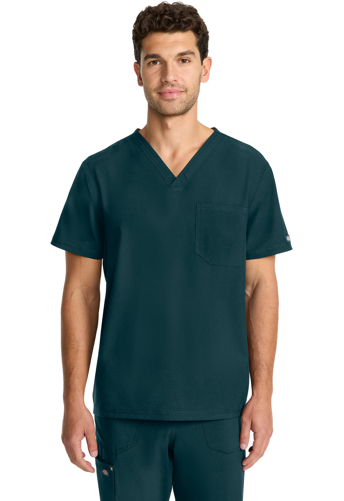 Men's Men's Tuck-in V-neck Top - Caribbean Blue