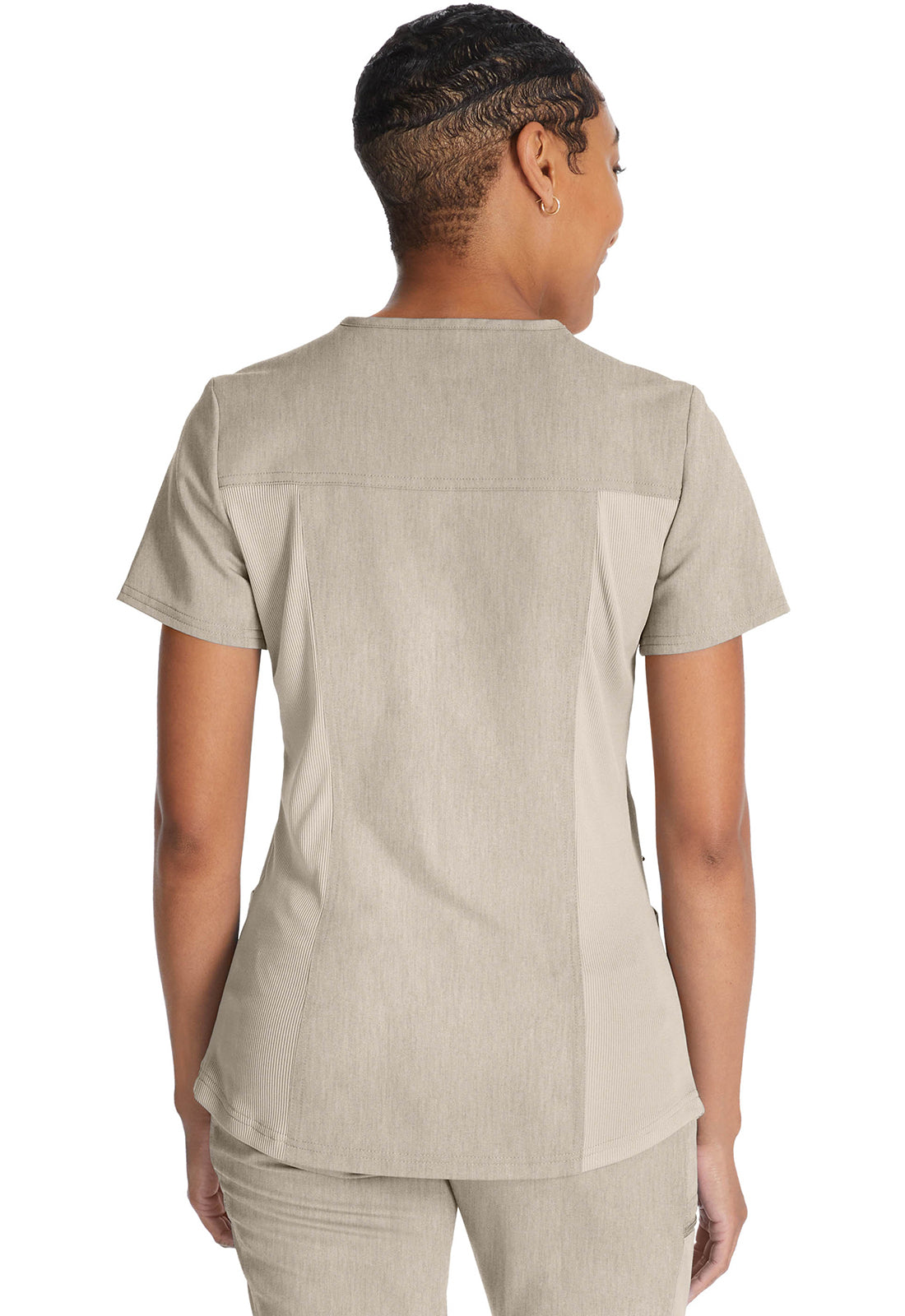 Women's V-Neck Top - Heather Blonde Wood