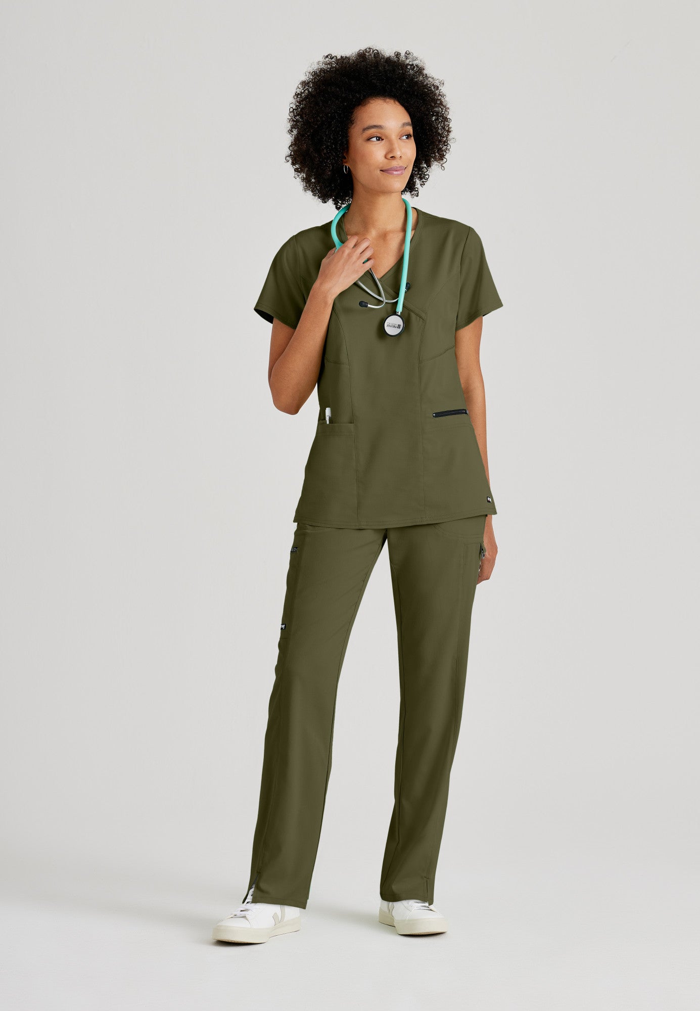 Kim Top - Olive - Jen's Scrubs
